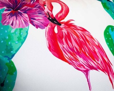 Premium Scatter Cushion in Flamingo Print