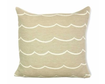 Tweedmill Pair of Cotton Cushions in Wave Mushroom