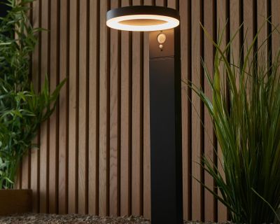 Endon Ebro Solar LED Outdoor Floor Light in Black