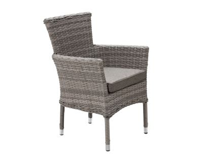Cambridge Stackable Rattan Garden Chair in Grey