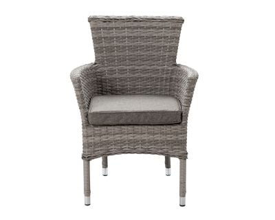 Cambridge Stackable Rattan Garden Chair in Grey