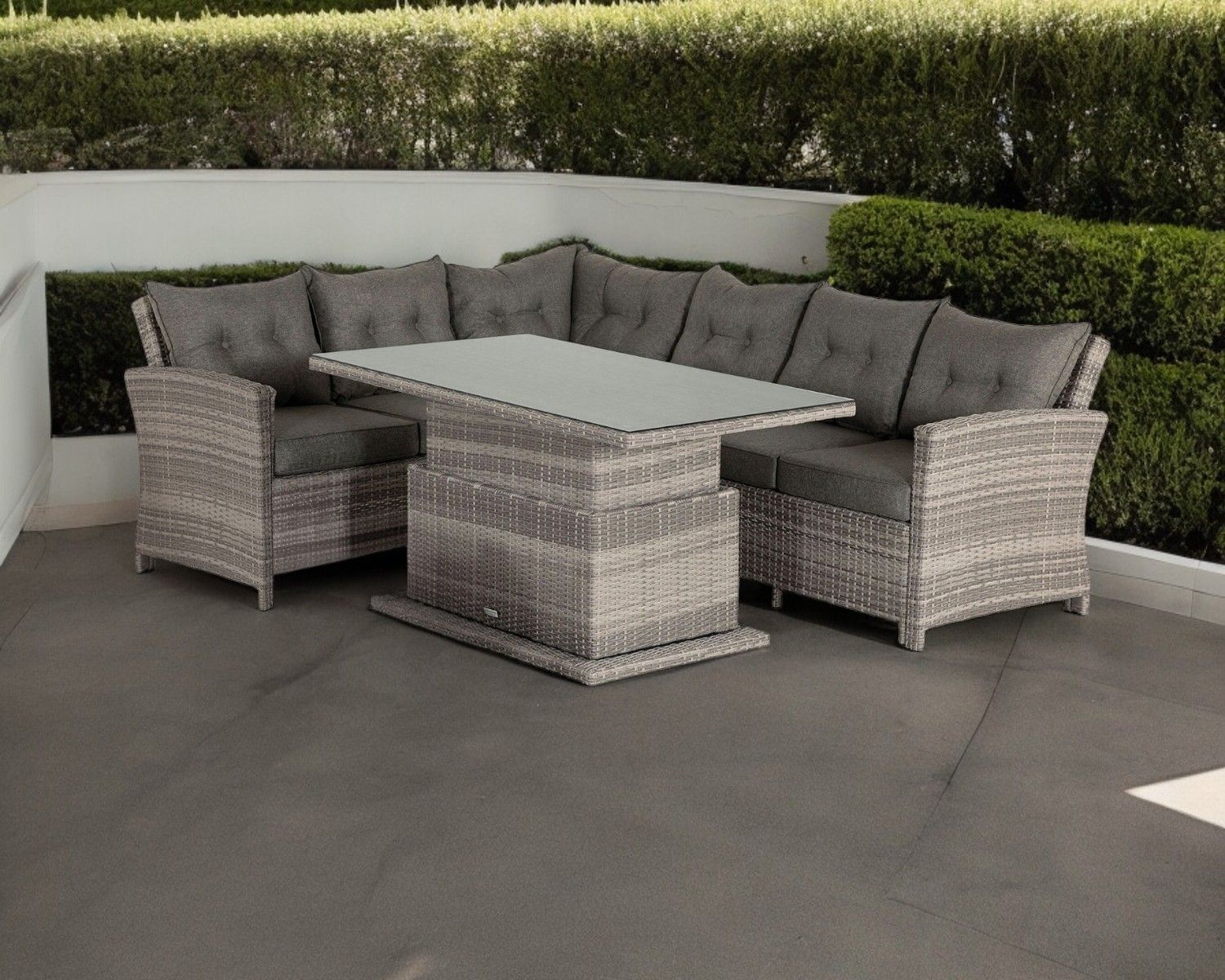 Adjustable rattan table set top