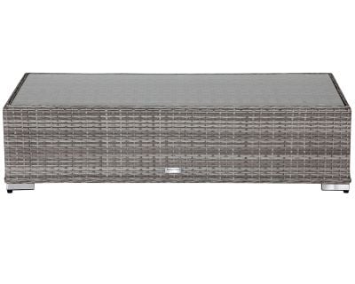 Grey Rattan Long Coffee Table