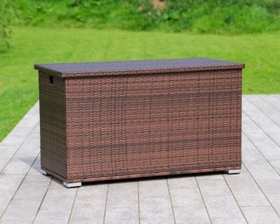 Outdoor storage box in chocolate