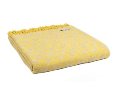 Tweedmill Merino Wool Throw in Abersoch Yellow