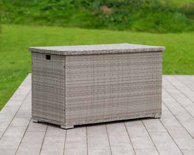 Outdoor Rattan Garden Storage Box in Grey