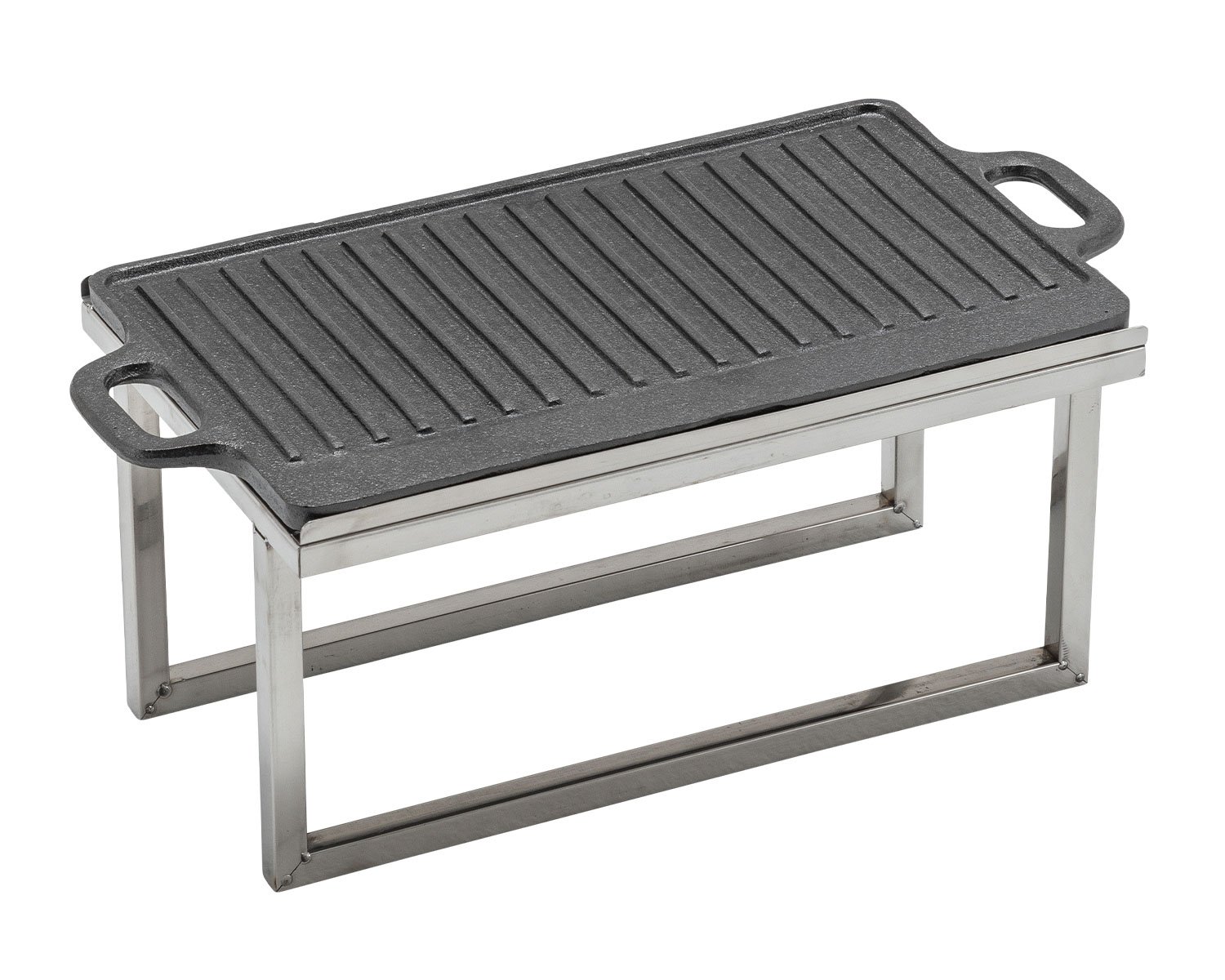 Product photograph of Rectangular Warming Grill With Stand In Grey - Rattan Direct from Rattan Direct