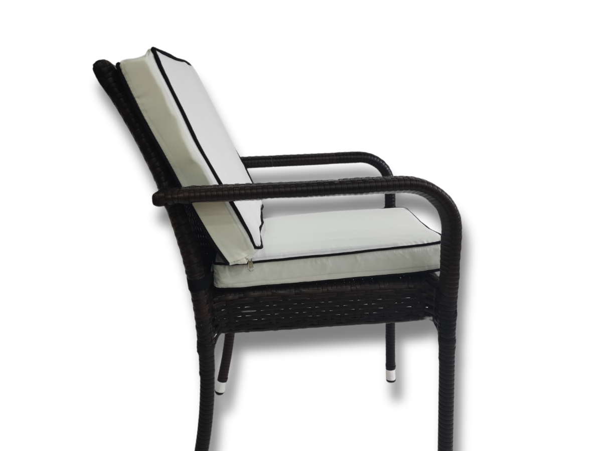 Back Cushion For Roma Stackable Chair In White Roma Rattan Direct