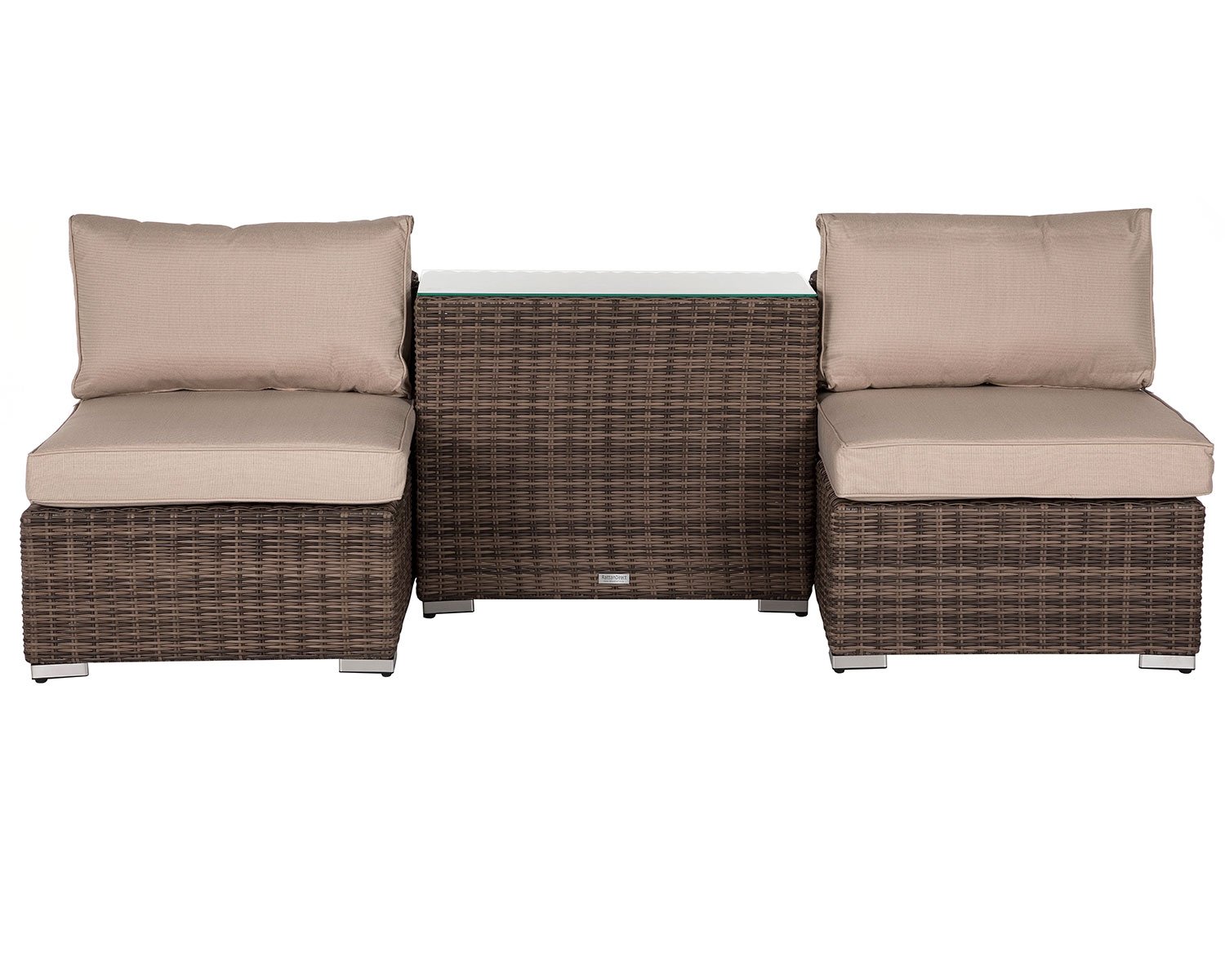 Florida Rattan High Bistro Set In Truffle Brown Champagne Rattan Direct