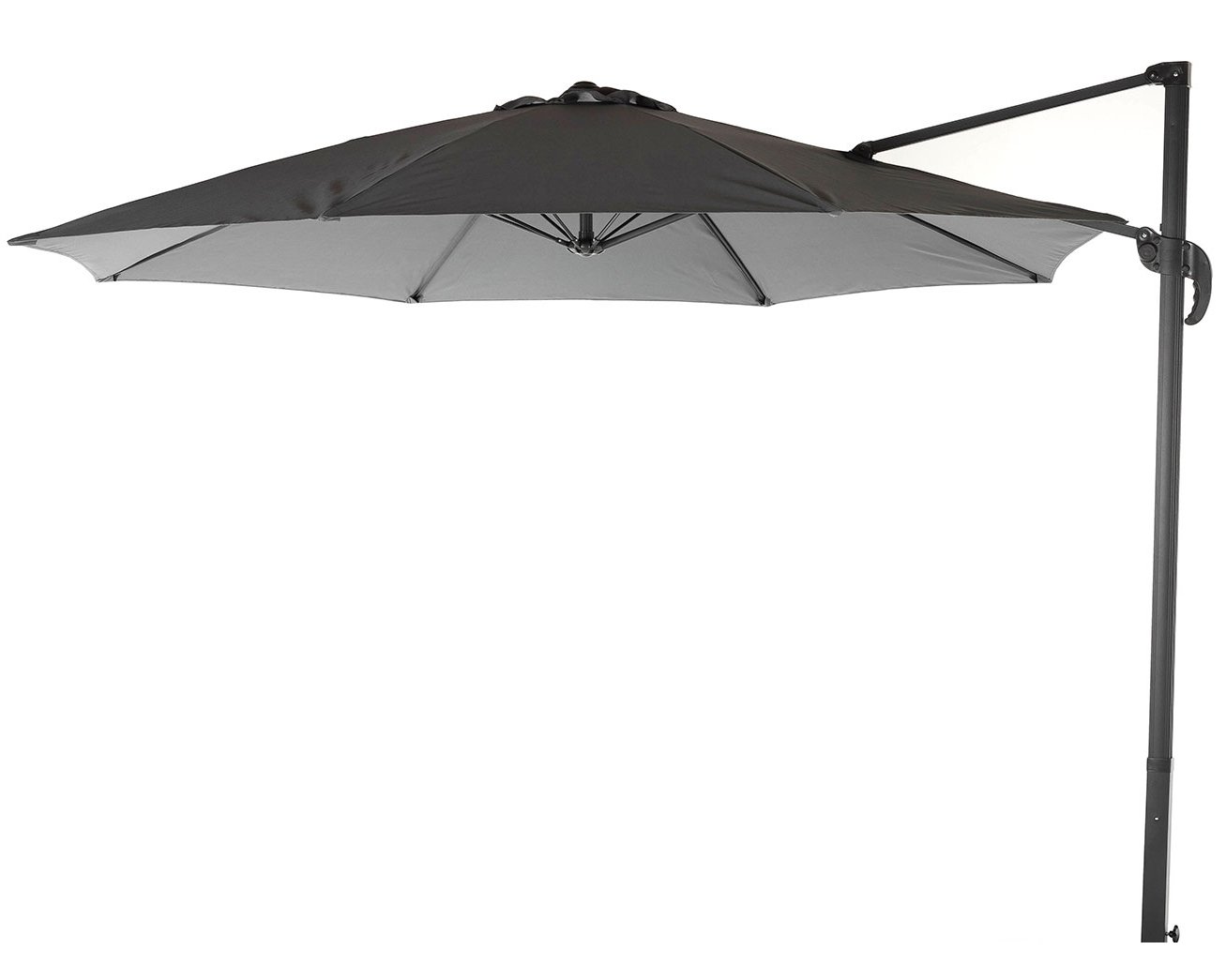 Product photograph of Rotating Cantilever Parasol In Grey - No Base - Rattan Direct from Rattan Direct