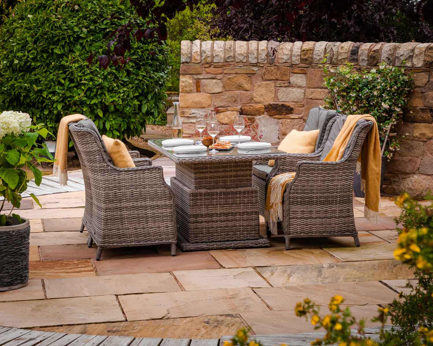 4 seater on sale rattan patio set