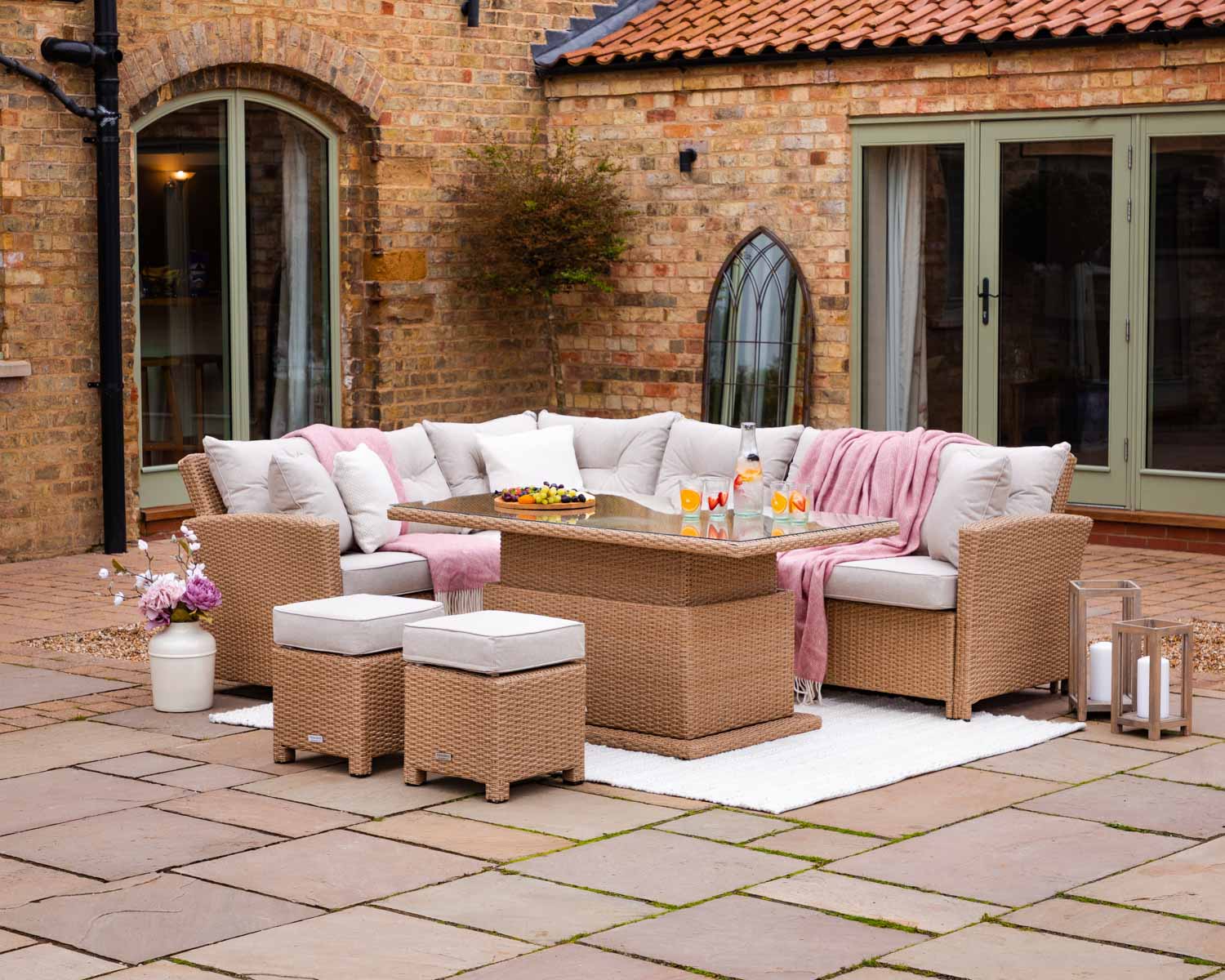 Coloured rattan clearance garden furniture