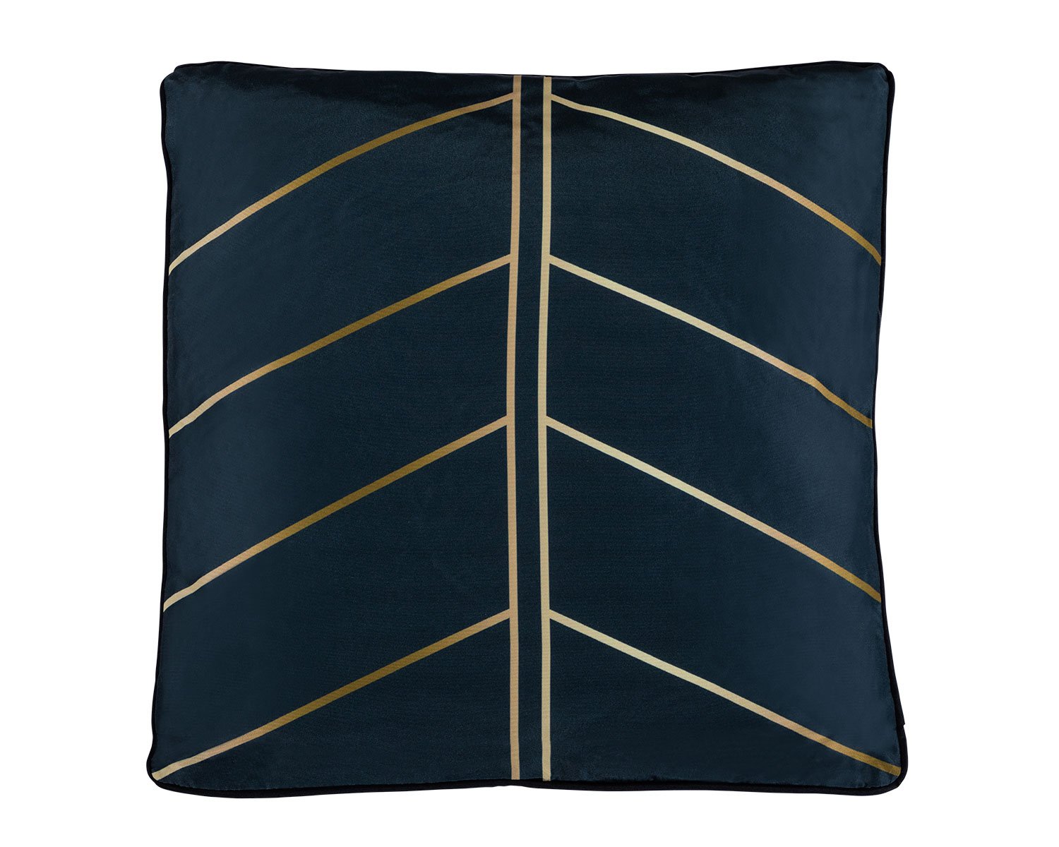 Product photograph of Premium Scatter Cushion In Black With Gold Print - Rattan Direct from Rattan Direct