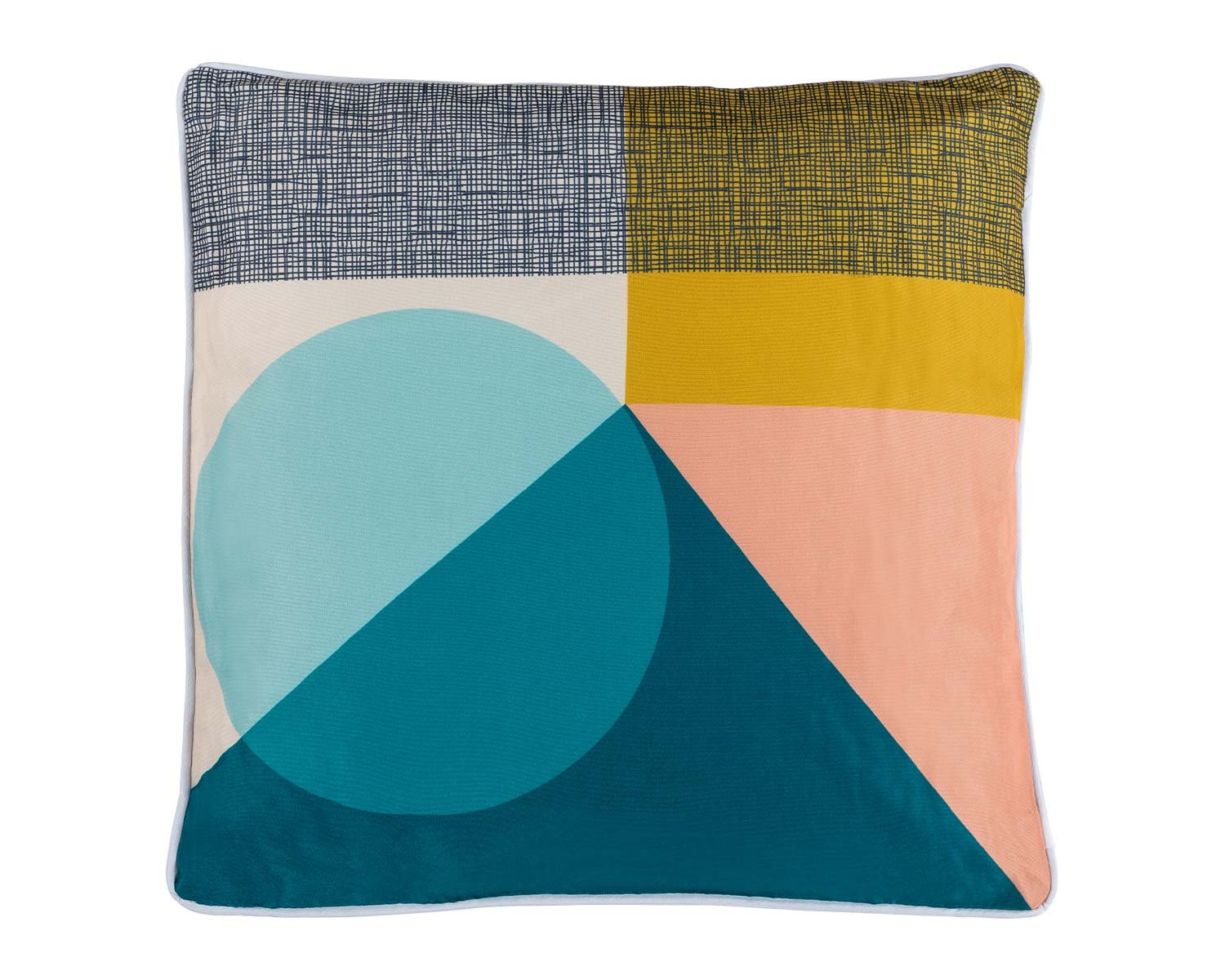 Premium Scatter Cushion In Multi Coloured Geometric Rattan Direct