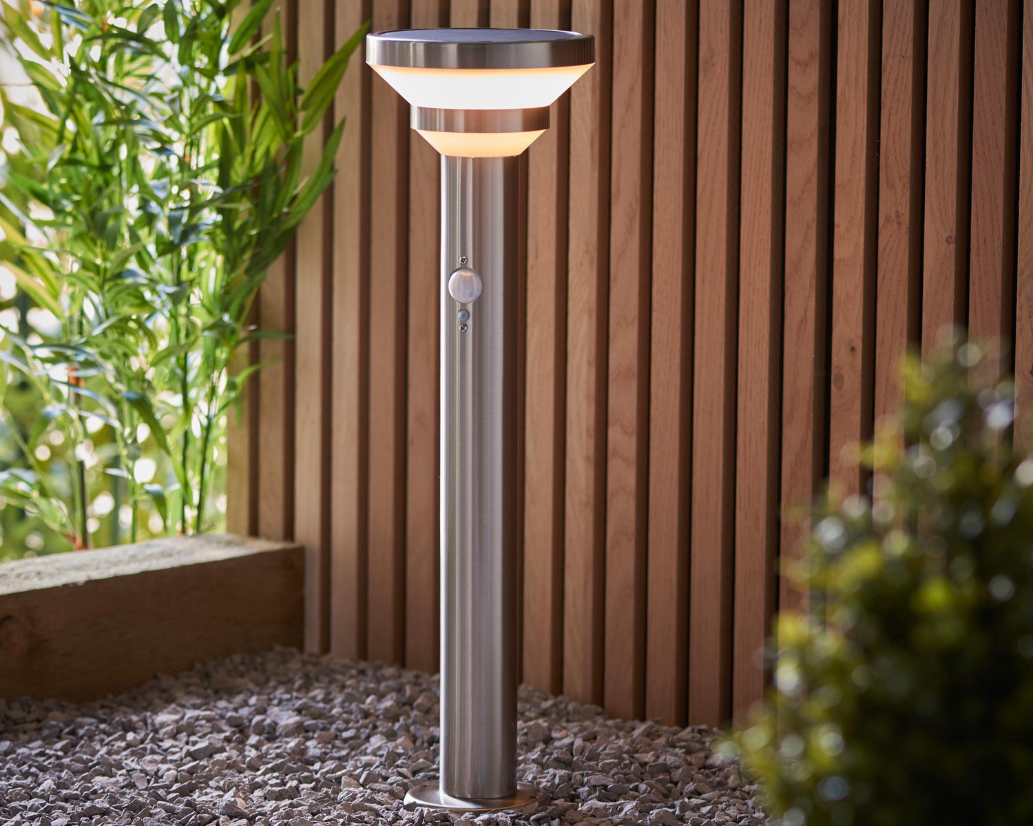 Endon Halton Solar Led Outdoor Floor Light In Silver