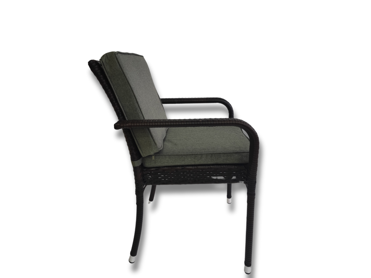 Back Cushion For Roma Stackable Chair In Grey Roma Rattan Direct