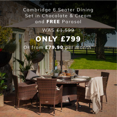 Get this Cambridge dining set from only £159.90 per month*