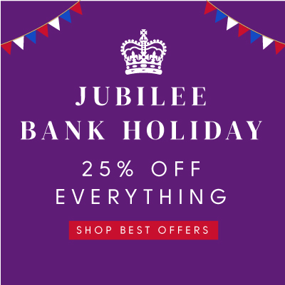 Jubilee Bank Holiday Sale Now on 25% off EVERYTHING!