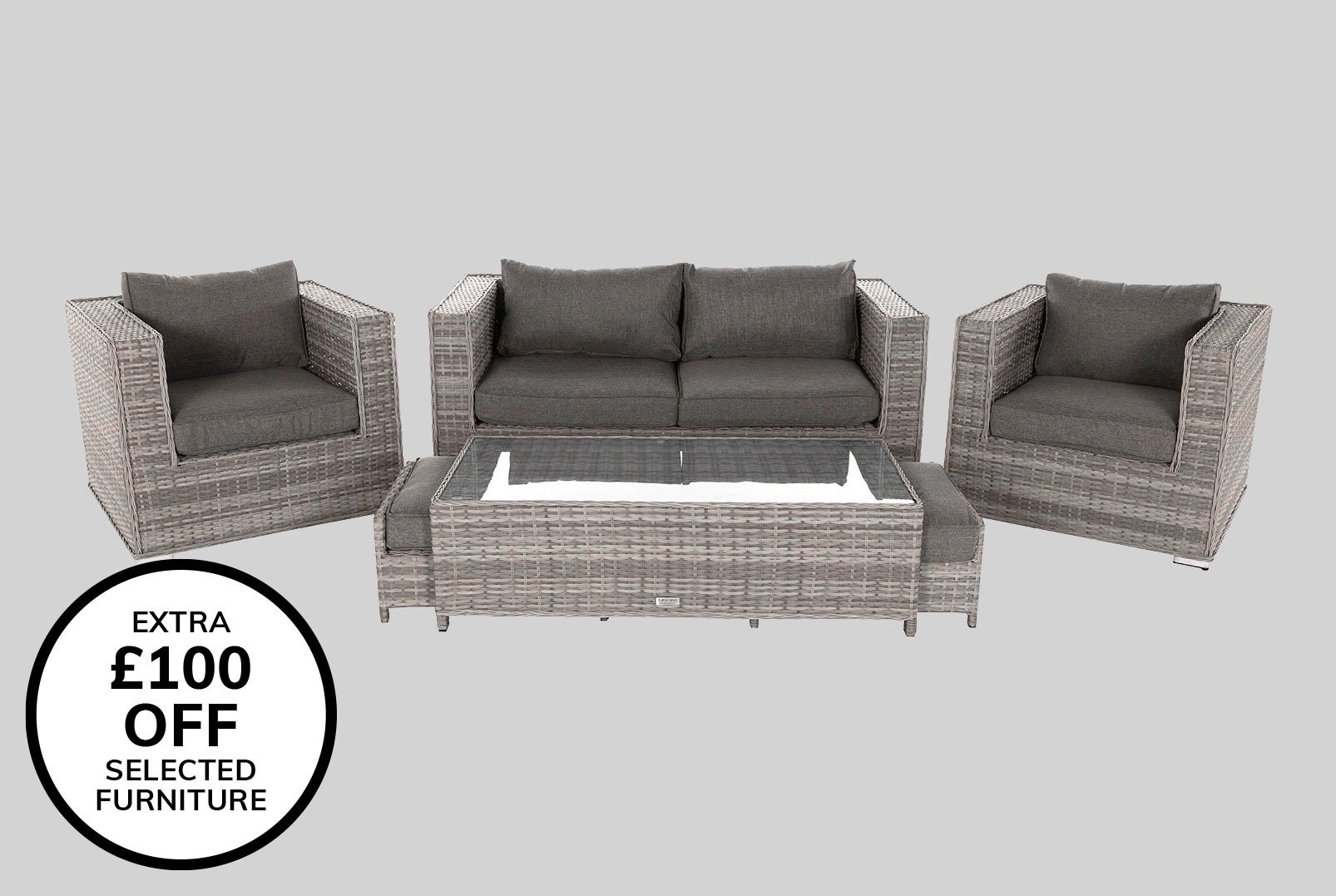 Rattan Garden Furniture Sets - Outdoor Patio Furniture - Weatherproof