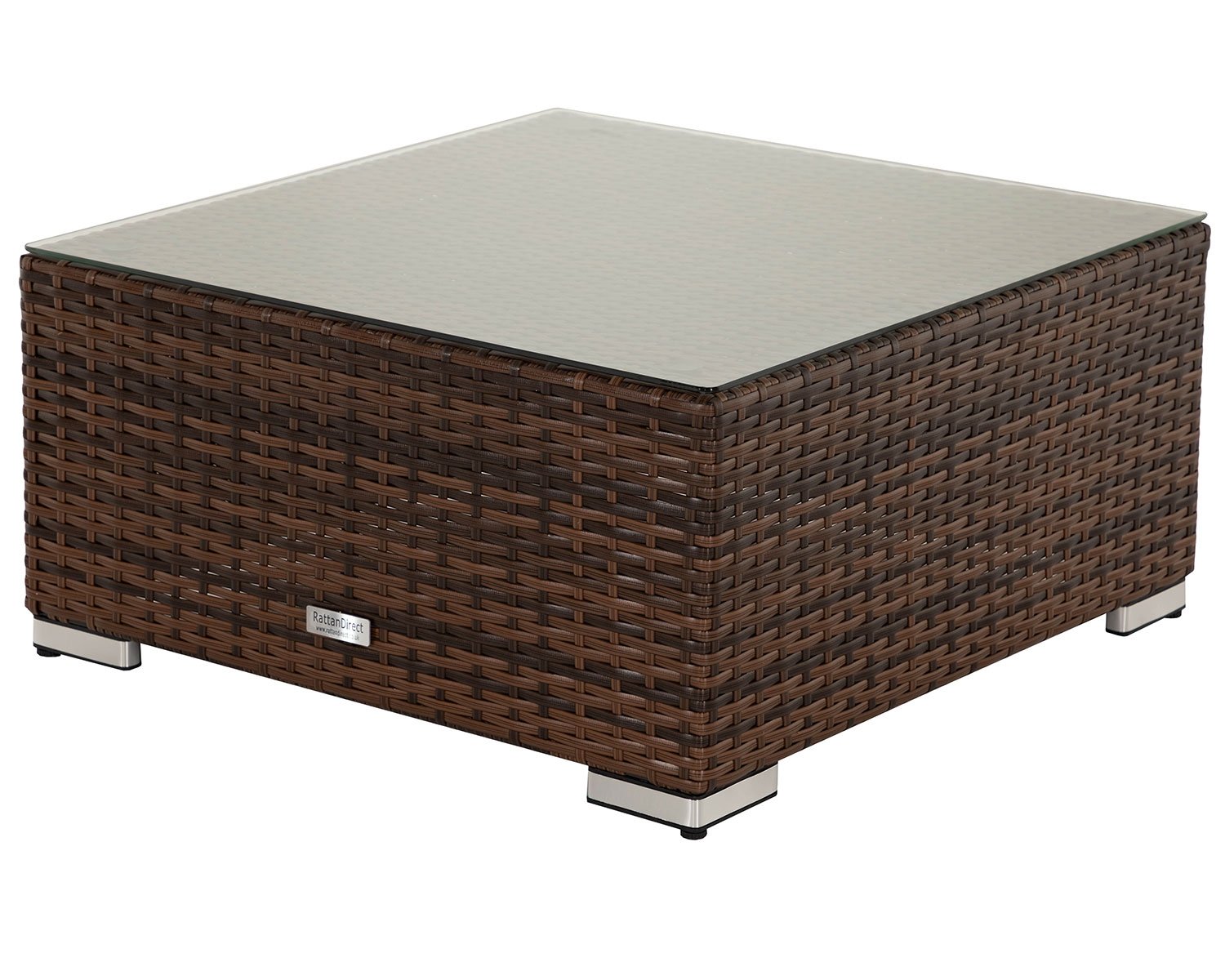 Rattan Garden Ottoman Coffee Table In Brown Florida Rattan Direct