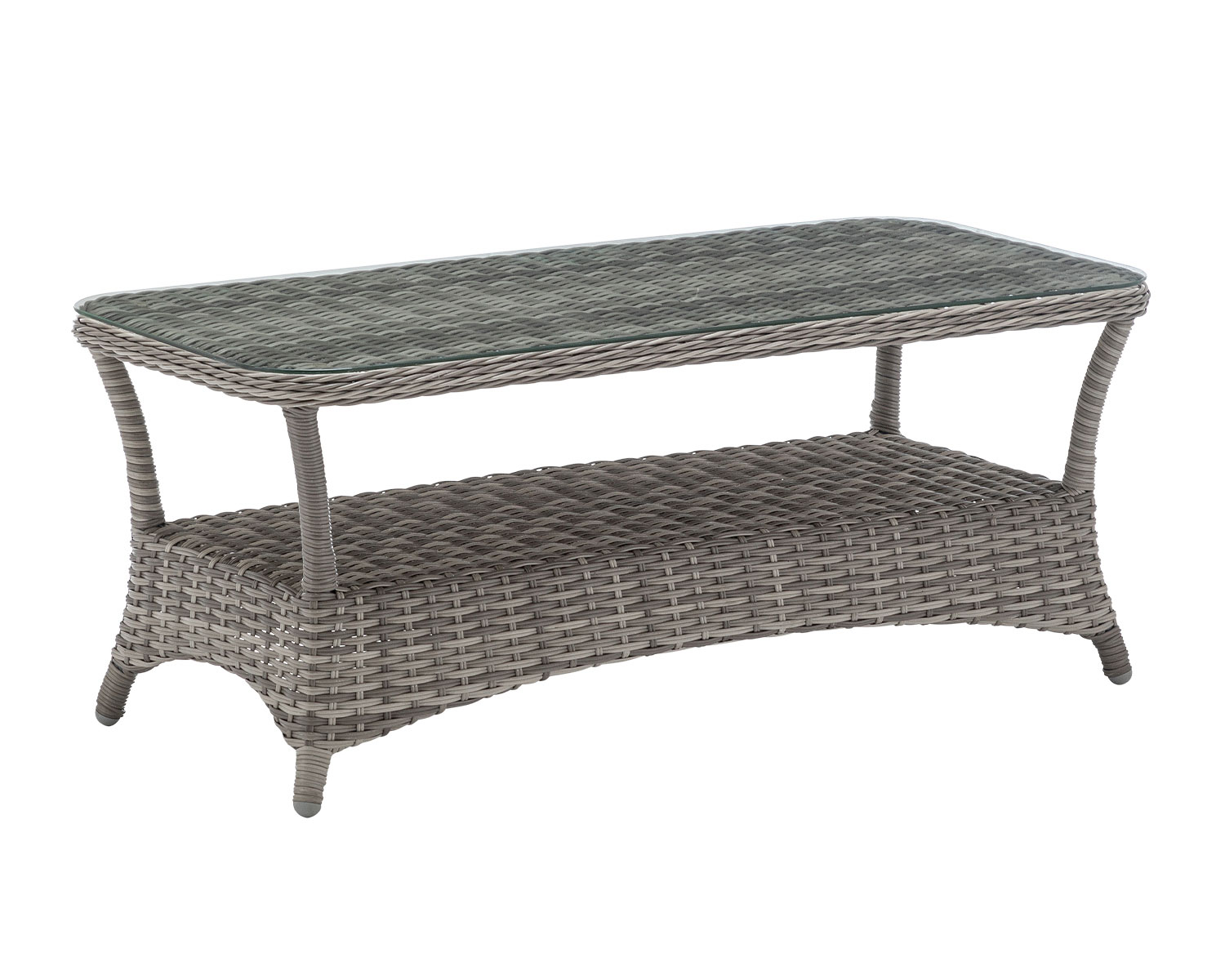 Rattan Garden Rectangular Coffee Table In Grey Fiji Rattan Direct