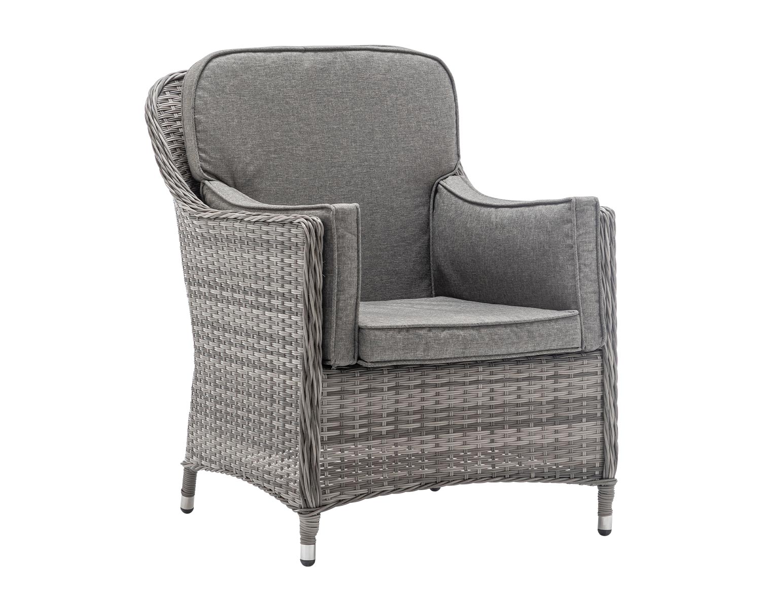 Pair Of Rattan Dining Chairs In Grey Lyon Rattan Direct