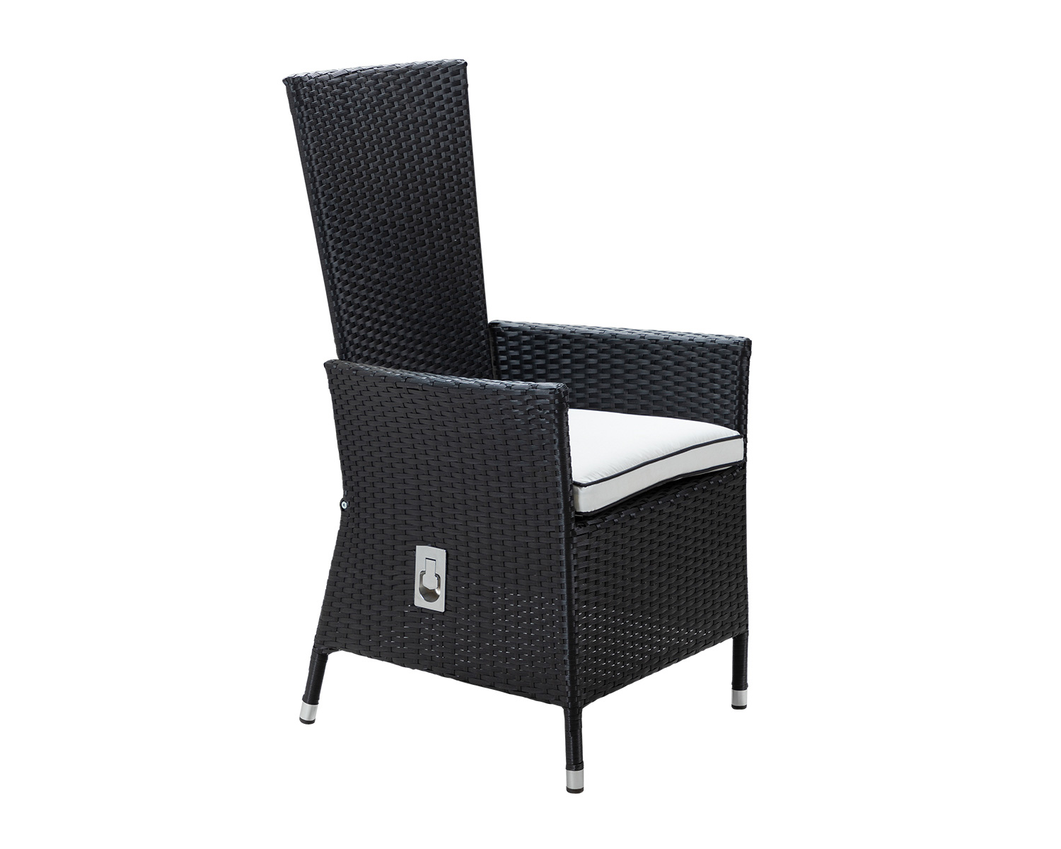 Reclining Rattan Garden Chair In Black Amp White Cambridge Rattan Direct