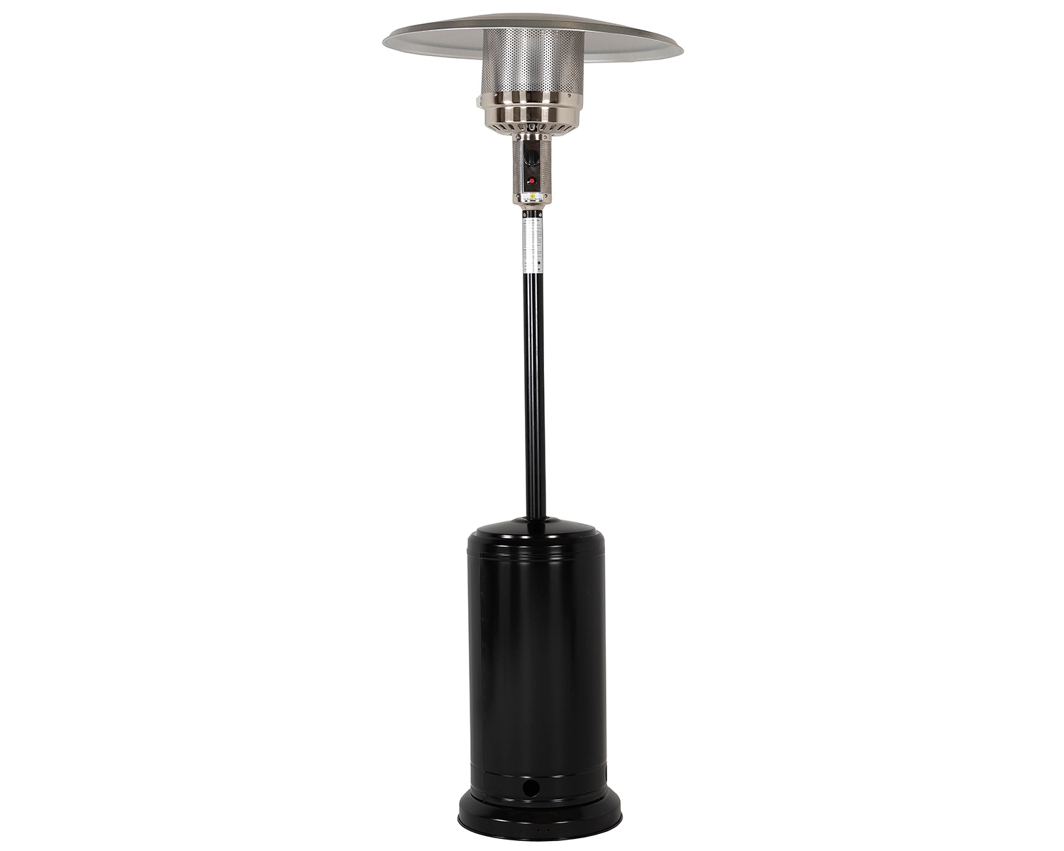 Nevada Patio Heater In Black With Silver Dome Rattan Direct