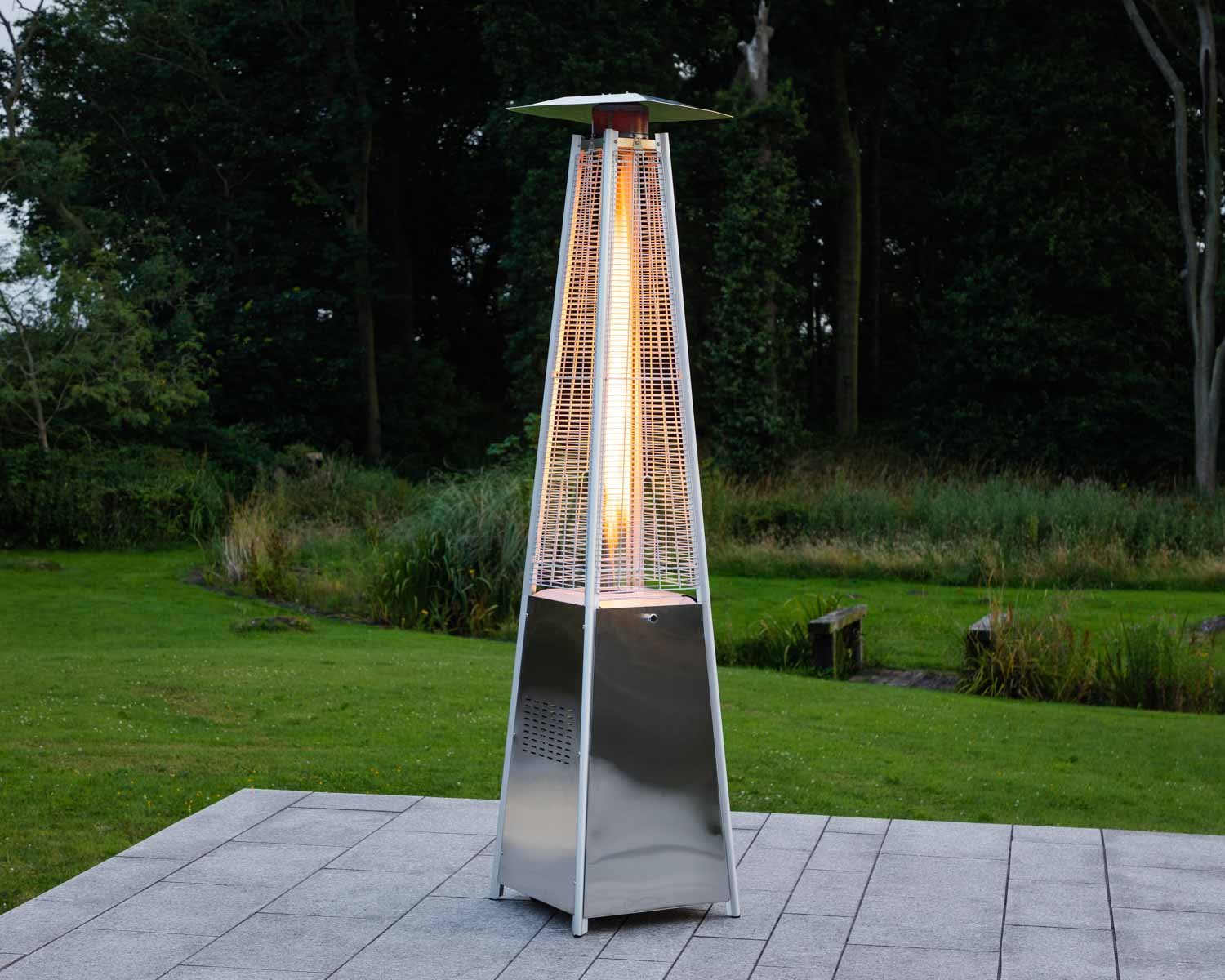 Athens Patio Heater In Silver Rattan Direct