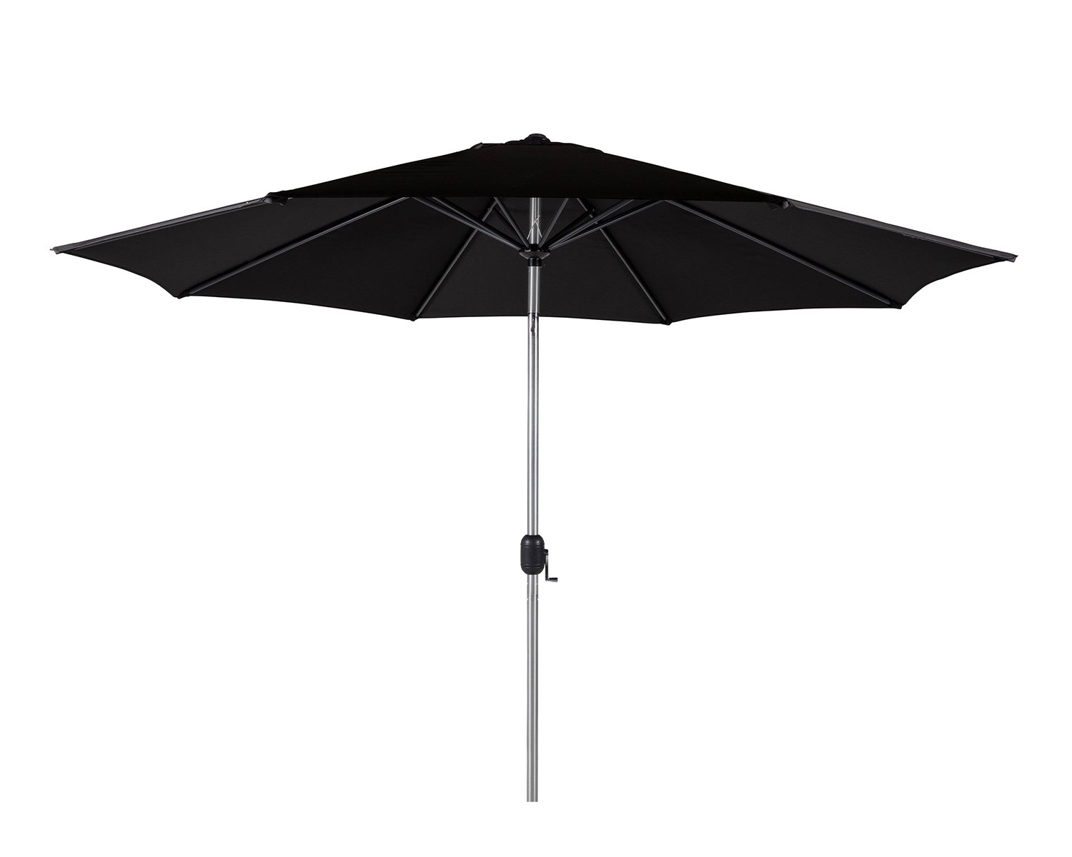 Market Parasol In Black Rattan Direct