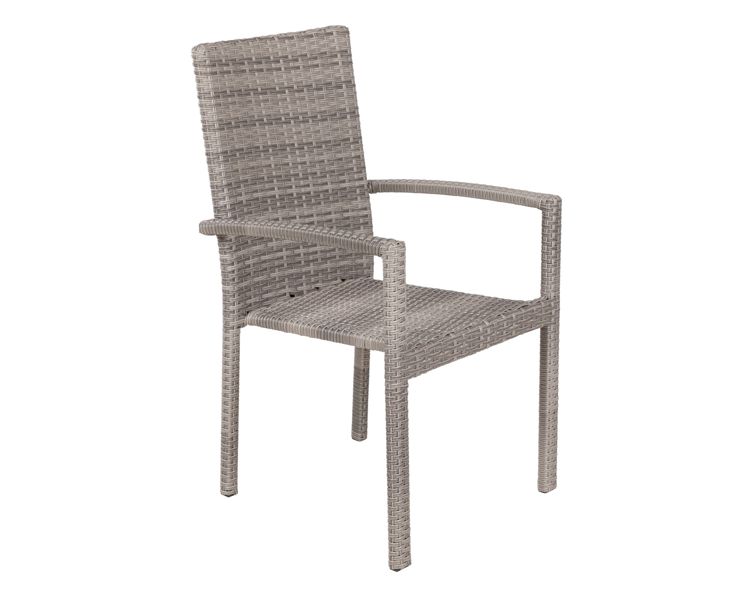 Rio Rattan Garden Stacking Chair In Grey