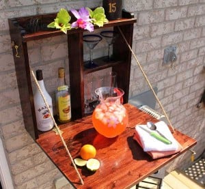 Garden bar on the wall