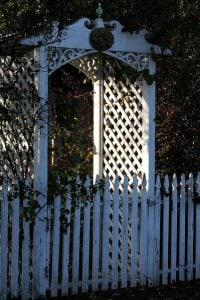 A garden trellis shows someone cares