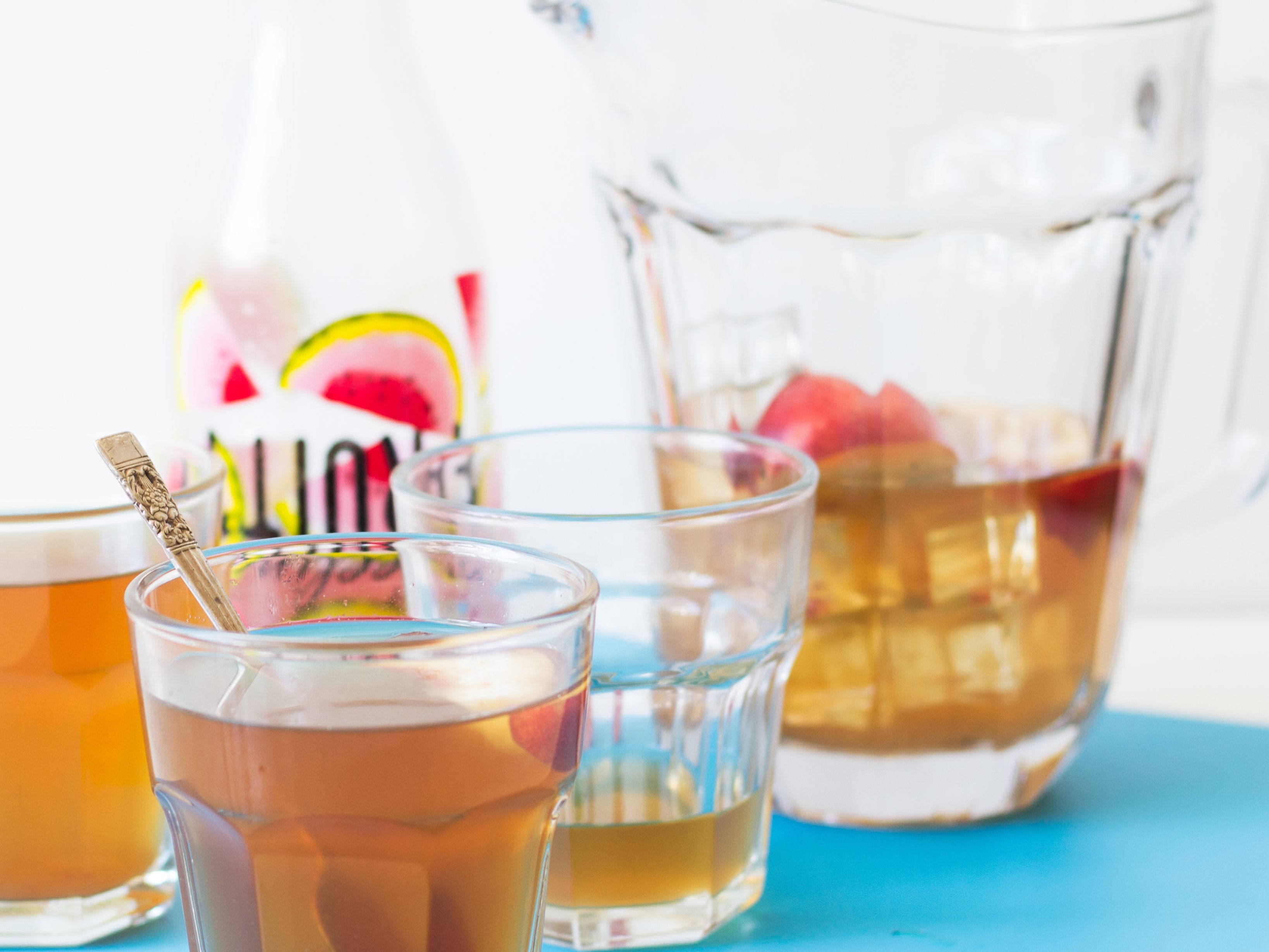 Peach and cardamom earl grey iced tea Rattan Direct